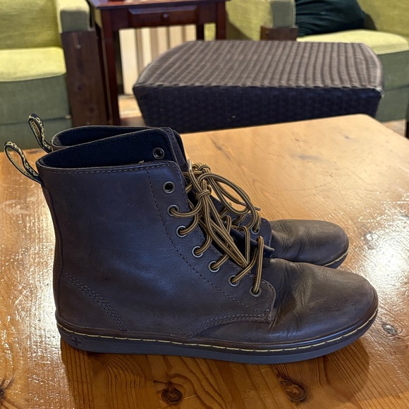 Dr. Martens Brown Leather Moto Boots - Picture 6 of 9